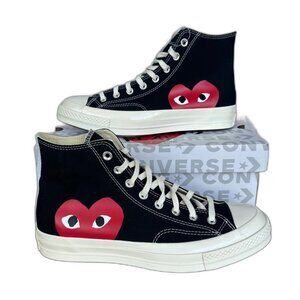 ⭐Converse 70 Hi Comme des Garcons Sz 9.5 Men's Shoes Sneakers Black Red 150204C